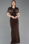 Robe de Soirée Longue Brun ABU5889