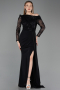 Robe de Soirée Longue Noir ABU5893