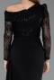 Robe de Soirée Longue Noir ABU5893
