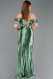 Robe De Soirée Longue Menthe ABU3611