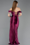 Robe De Soirée Longue Couleur Cerise ABU3611