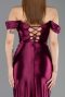 Robe De Soirée Longue Couleur Cerise ABU3611
