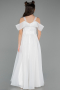 Robe de Soirée Enfants Longue Blanc ABU5903