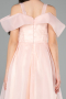 Robe de Soirée Enfants Longue Saumon ABU5903