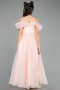 Robe de Soirée Enfants Longue Saumon ABU5903
