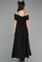 Robe de Soirée Enfants Longue Satin Noir ABU5910