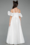 Robe de Soirée Enfants Longue Blanc ABU5912