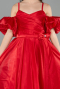 Robe de Soirée Enfants Longue Rouge ABU5912