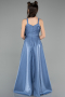 Robe de Soirée Enfants Longue Satin Indigo ABU4831