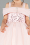 Robe de Mariage Pour Enfant Longue Satin Saumon ABG173