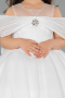 Robe de Mariage Pour Enfant Longue Satin Blanc ABG176