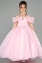 Robe de Mariage Pour Enfant Longue Satin Poudre ABG176