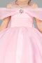 Robe de Mariage Pour Enfant Longue Satin Poudre ABG176