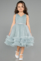 Robe de Soirée Enfants Courte Menthe ABK2567