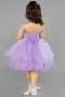 Robe de Soirée Enfants Courte Lilas ABK2569