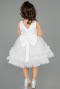 Robe de Soirée Enfants Courte Blanc ABK2570