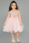 Robe de Soirée Enfants Courte Couleur Rose ABK2571