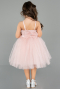 Robe de Soirée Enfants Courte Couleur Rose ABK2571