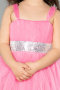 Robe de Soirée Enfants Longue Rose ABU3031