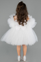 Robe de Soirée Enfants Courte Blanc ABK2572