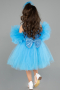 Robe de Soirée Enfants Courte Bleu ABK2572