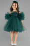 Robe de Soirée Enfants Courte Vert ABK2572