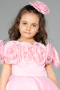 Robe de Soirée Enfants Courte Satin Rose ABK2573