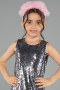 Robe de Soirée Enfants Courte Anthracite ABK2574