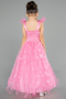 Robe de Soirée Enfants Longue Rose ABU5907