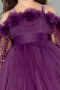 Robe de Mariage Pour Enfant Longue Violet ABG179