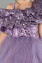 Robe de Mariage Pour Enfant Longue Lilas ABG180