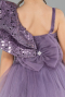Robe de Mariage Pour Enfant Longue Lilas ABG180