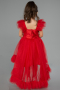 Robe de Soirée Enfants Longue Rouge ABU4239