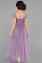 Robe De Soirée Enfants Longue Lavande ABU3566