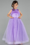 Robe de Soirée Enfants Longue Lilas ABU3909