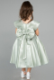Robe de Soirée Enfants Devant Court Dos Long Menthe ABO113