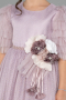 Robe de Soirée Enfants Longue Lilas ABU3046