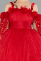 Robe de Mariage Pour Enfant Longue Rouge ABG179