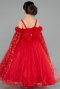 Robe de Mariage Pour Enfant Longue Rouge ABG179