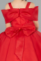 Robe de Mariage Pour Enfant Longue Satin Rouge ABG175