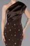 Robe De Cérémonie Midi Brun ABK2337