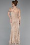 Robe de Soirée Longue Perlé Or ABU5914