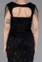 Robe de Soirée Longue Perlé Noir ABU5914