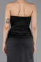 Robe de Soirée Longue Satin Noir ABU5923