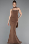 Robe Queue De Poisson Longue Brun ABU5566