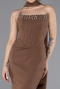 Robe Queue De Poisson Longue Brun ABU5566