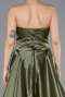 Robe de Soirée Longue Satin Kaki ABU5767