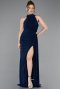 Robe de Soirée Longue Bleu Marine ABU5918