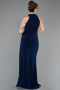 Robe de Soirée Longue Bleu Marine ABU5918