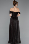 Robe de Soirée Longue Mousseline Brun ABU5920